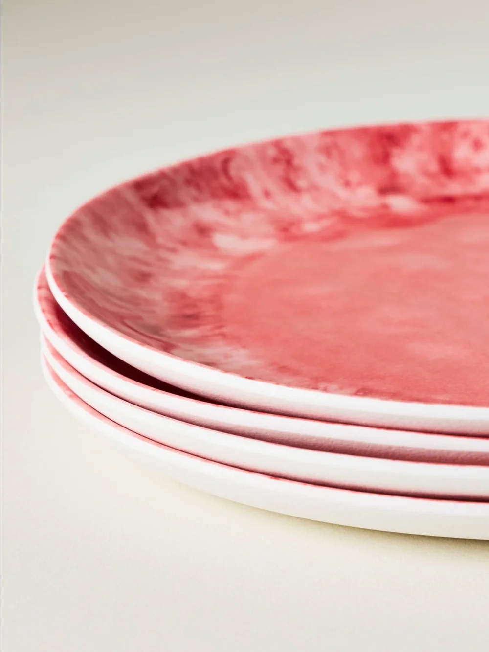 Anthropologie Reactive Melamine Dessert Plates, Set of 4